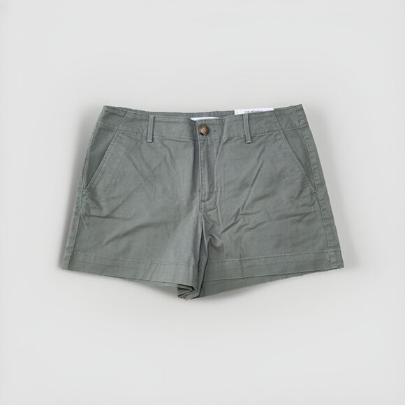 LOFT The Monroe 4”Chino Flat Front Casual Shorts, size 8 Olive Green - Picture 2 of 8